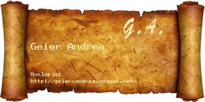 Geier Andrea névjegykártya