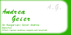 andrea geier business card